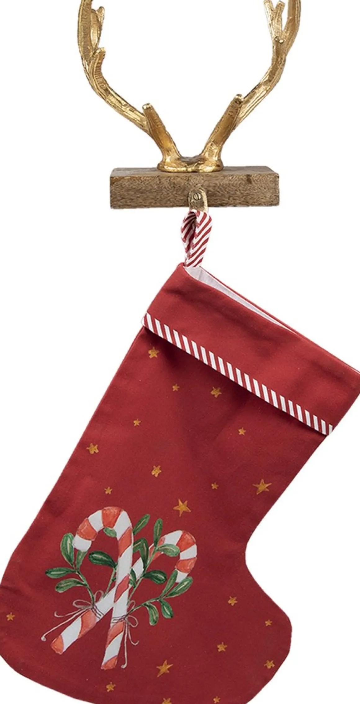 Clayre u0026 Eef Clayre & Eef Haak Kerstsok 17 Cm Goudkleurig Aluminium Gewei Outlet