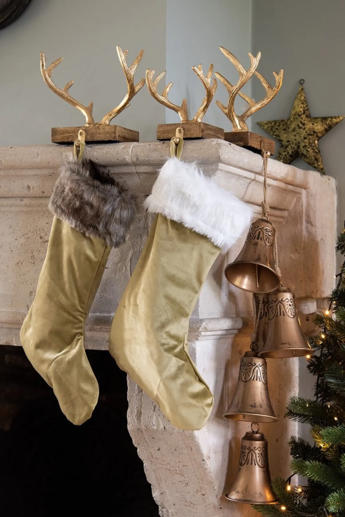 Clayre u0026 Eef Clayre & Eef Haak Kerstsok 17 Cm Goudkleurig Aluminium Gewei Online