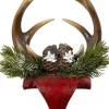 Clayre u0026 Eef Clayre & Eef Haak Kerstsok Gewei 18X24X15 Cm Rood Bruin Kunststof Outlet
