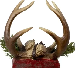 Clayre u0026 Eef Clayre & Eef Haak Kerstsok Gewei 18X24X15 Cm Rood Bruin Kunststof Outlet
