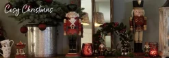 Clayre u0026 Eef Clayre & Eef Haak Kerstsok Gewei 18X24X15 Cm Rood Bruin Kunststof Outlet