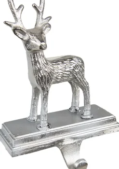 Clayre u0026 Eef Clayre & Eef Haak Kerstsok Rendier 21 Cm Zilverkleurig Aluminium Sale