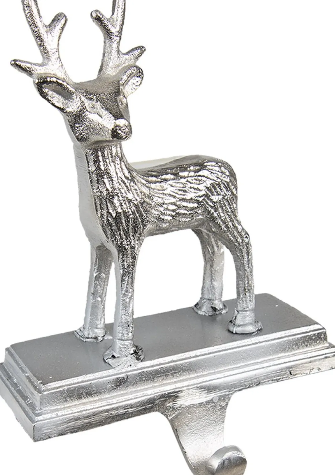 Clayre u0026 Eef Clayre & Eef Haak Kerstsok Rendier 21 Cm Zilverkleurig Aluminium Sale