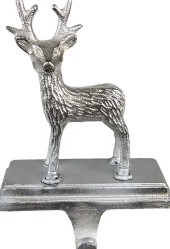 Clayre u0026 Eef Clayre & Eef Haak Kerstsok Rendier 21 Cm Zilverkleurig Aluminium Sale