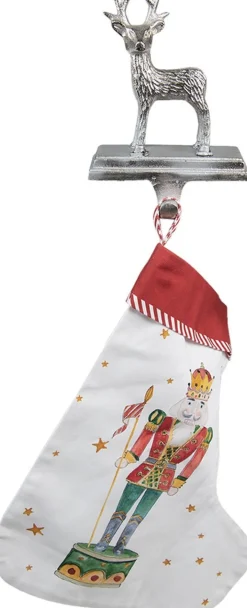 Clayre u0026 Eef Clayre & Eef Haak Kerstsok Rendier 21 Cm Zilverkleurig Aluminium Sale