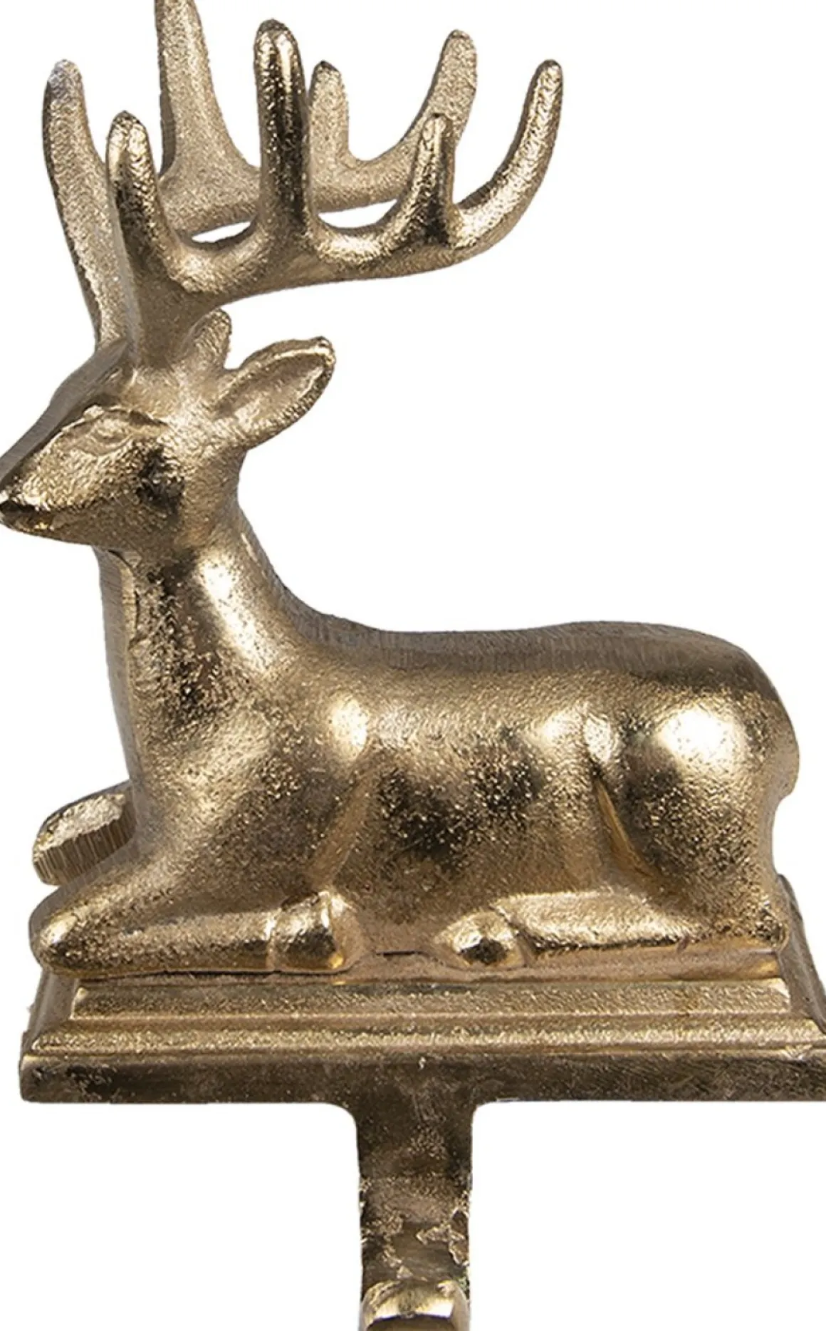 Clayre u0026 Eef Clayre & Eef Haak Kerstsok Rendier 21 Cm Goudkleurig Aluminium Sale