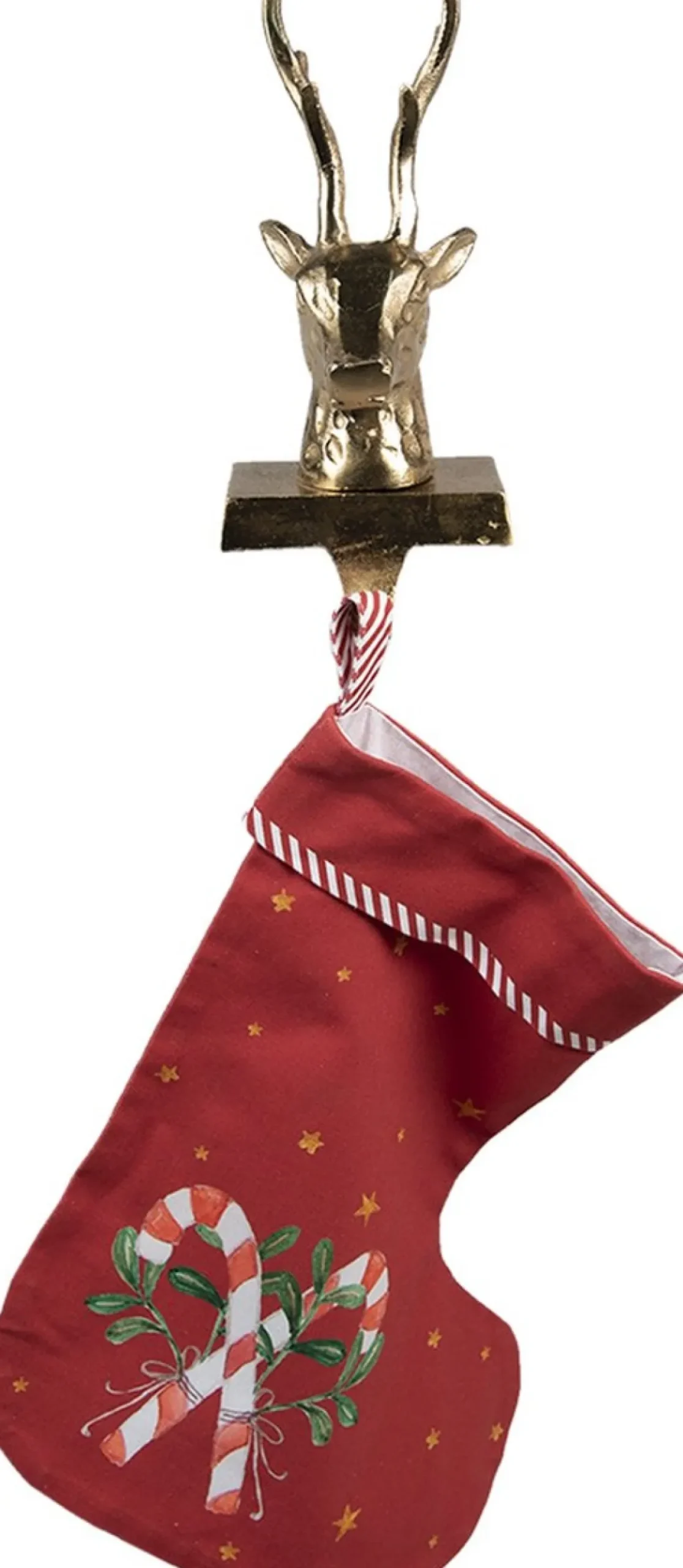 Clayre u0026 Eef Clayre & Eef Haak Kerstsok Rendier 27 Cm Goudkleurig Aluminium Cheap