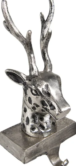 Clayre u0026 Eef Clayre & Eef Haak Kerstsok Rendier 28 Cm Zilverkleurig Aluminium Hot