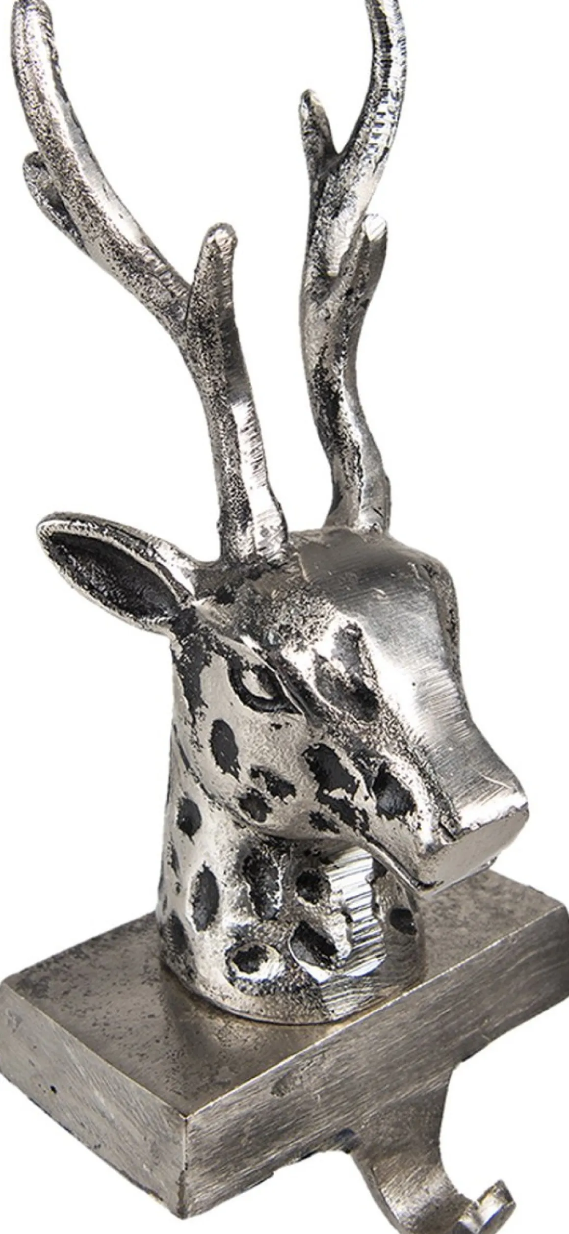 Clayre u0026 Eef Clayre & Eef Haak Kerstsok Rendier 28 Cm Zilverkleurig Aluminium Hot