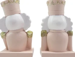 Clayre u0026 Eef Clayre & Eef Haak Kerstsok Set Van 2 Notenkraker 12 Cm Roze Wit Kunststof Kerstdecoratie Cheap