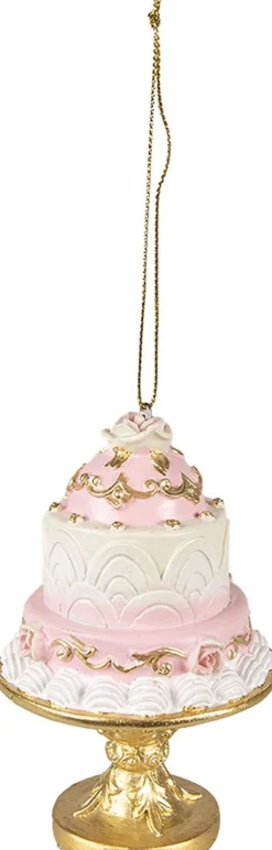 Clayre u0026 Eef Clayre & Eef Hanger Taart O 7X11 Cm Roze Wit Kunststof Woondecoratie Online