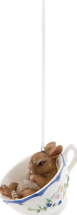 Clayre u0026 Eef Clayre & Eef Hanger 9X7X5 Cm Bruin Wit Kunststof Rond Paasdecoratie Flash Sale