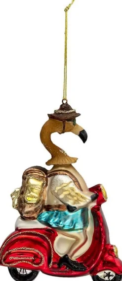 Clayre u0026 Eef Clayre & Eef Kersthanger Flamingo 10X5X13 Cm Rood Bruin Glas Kerstbal Hot
