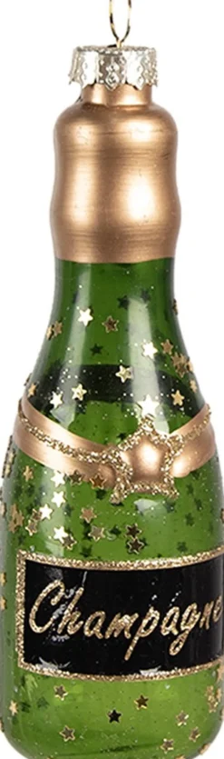 Clayre u0026 Eef Clayre & Eef Kersthanger Fles 12 Cm Groen Glas Kerstboomversiering Discount