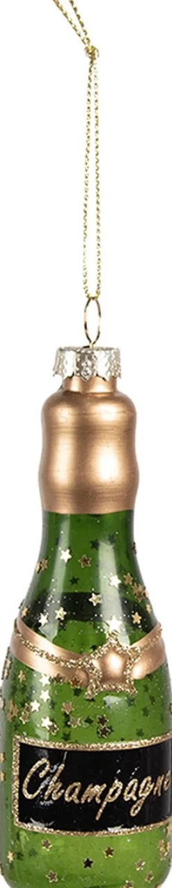 Clayre u0026 Eef Clayre & Eef Kersthanger Fles 12 Cm Groen Glas Kerstboomversiering Discount