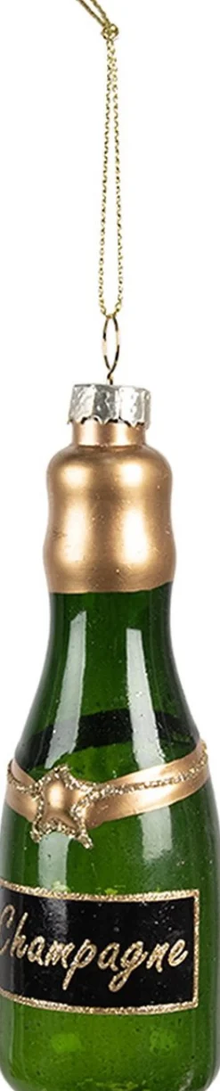 Clayre u0026 Eef Clayre & Eef Kersthanger Fles 12 Cm Groen Glas Kerstboomversiering Cheap