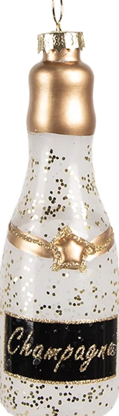 Clayre u0026 Eef Clayre & Eef Kersthanger Fles 12 Cm Goudkleurig Glas Kerstboomversiering Store