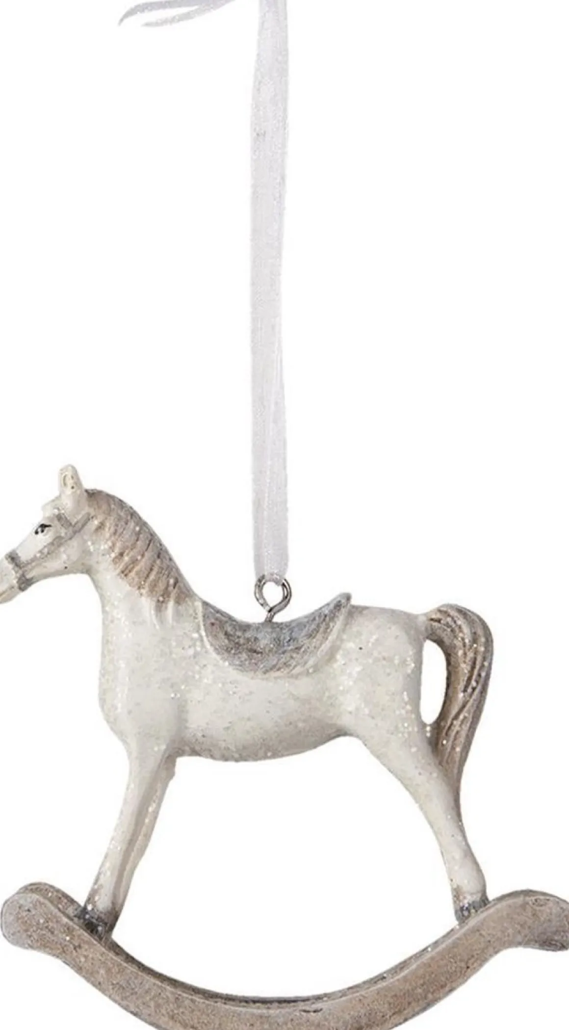 Clayre u0026 Eef Clayre & Eef Kersthanger Hobbelpaard 8 Cm Wit Kunststof Kerstbal Hot
