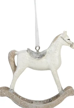 Clayre u0026 Eef Clayre & Eef Kersthanger Hobbelpaard 8 Cm Wit Kunststof Kerstbal Hot