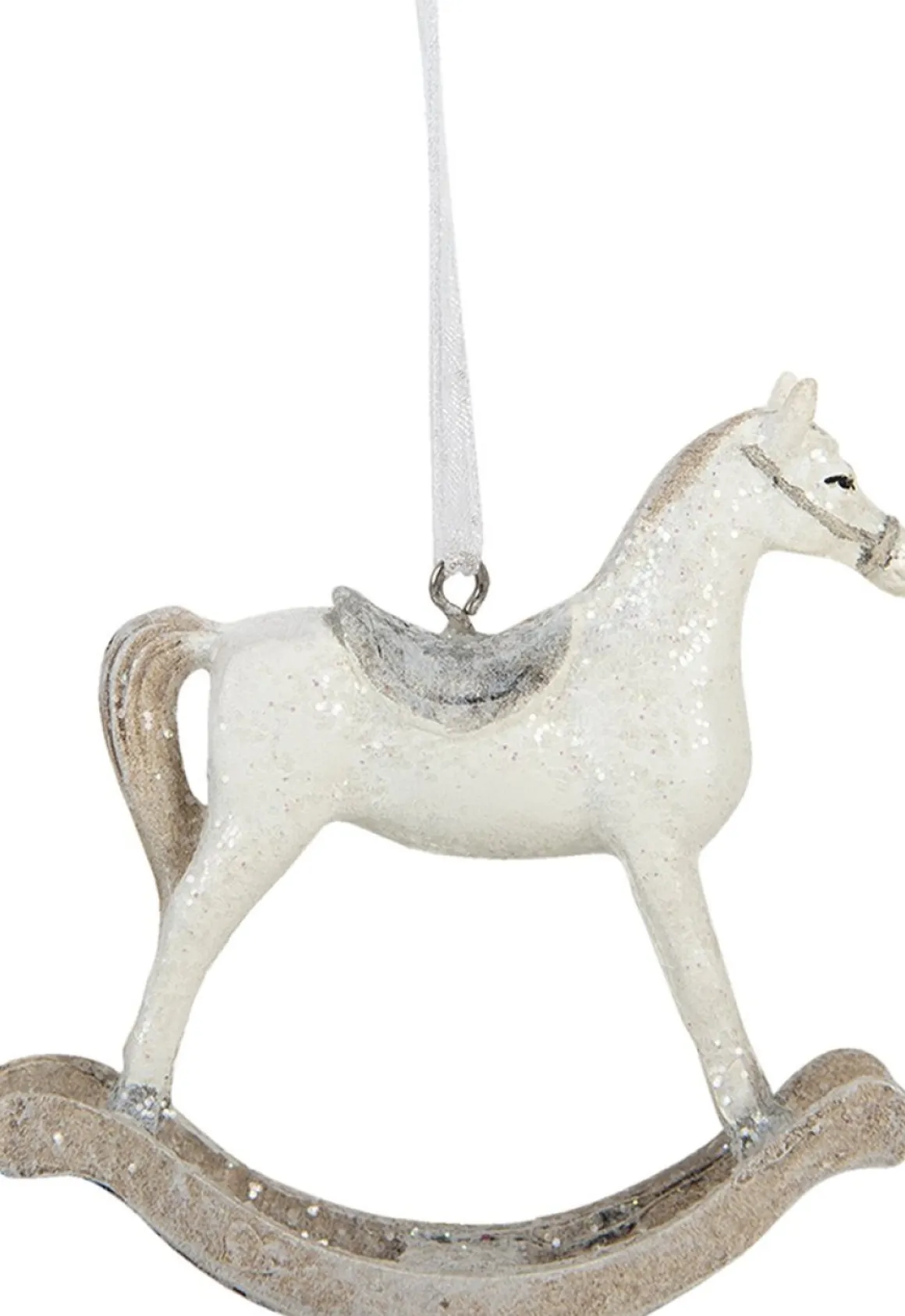 Clayre u0026 Eef Clayre & Eef Kersthanger Hobbelpaard 8 Cm Wit Kunststof Kerstbal Hot