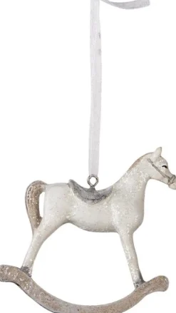 Clayre u0026 Eef Clayre & Eef Kersthanger Hobbelpaard 8 Cm Wit Kunststof Kerstbal Hot