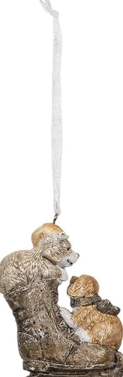 Clayre u0026 Eef Clayre & Eef Kersthanger Hond 6X2X8 Cm Bruin Polyresin Kerstbal Discount