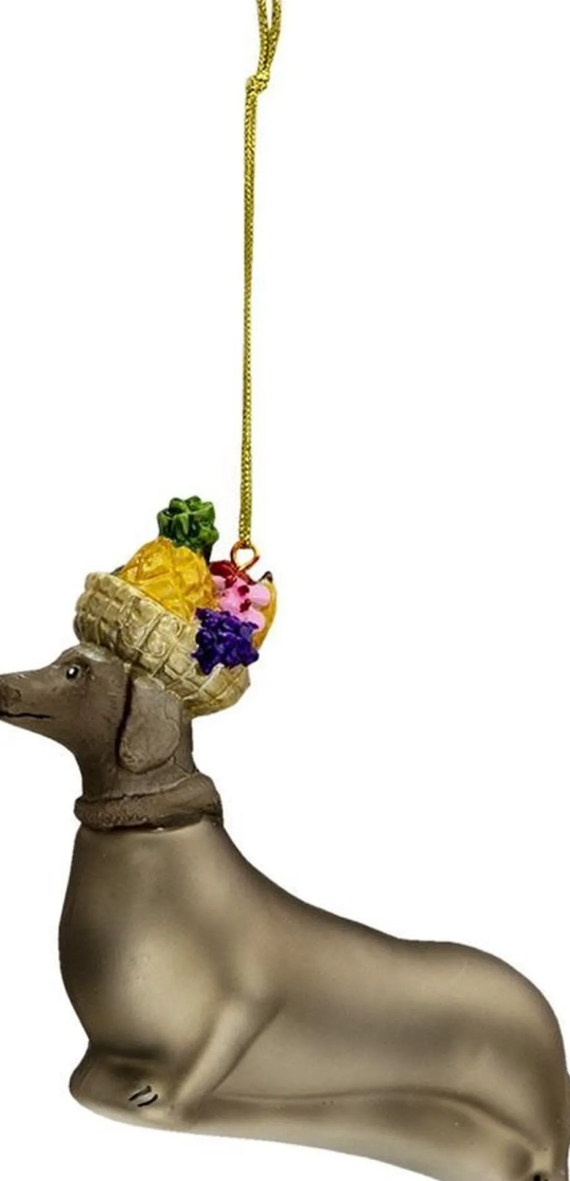 Clayre u0026 Eef Clayre & Eef Kersthanger Hond 11X4X10 Cm Grijs Glas Kerstbal Cheap