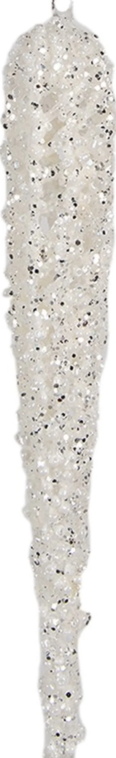 Clayre u0026 Eef Clayre & Eef Kersthanger Ijspegel 19 Cm Zilverkleurig Glas Kerstboomversiering Flash Sale