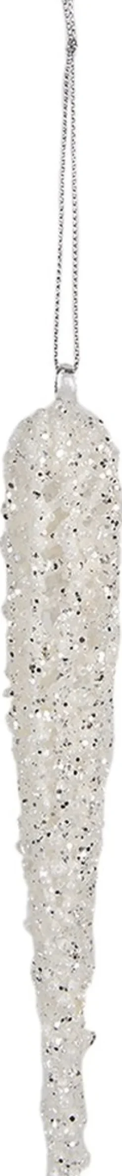 Clayre u0026 Eef Clayre & Eef Kersthanger Ijspegel 19 Cm Zilverkleurig Glas Kerstboomversiering Flash Sale