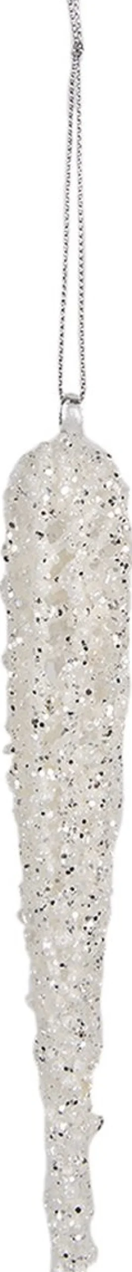 Clayre u0026 Eef Clayre & Eef Kersthanger Ijspegel 19 Cm Zilverkleurig Glas Kerstboomversiering Flash Sale