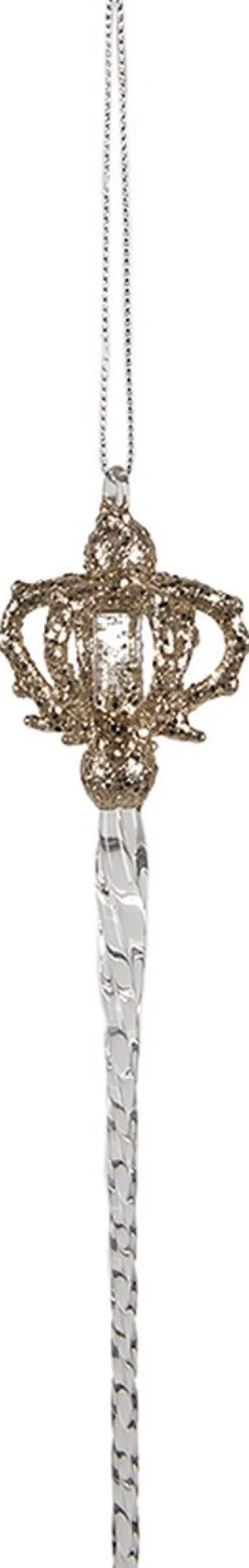 Clayre u0026 Eef Clayre & Eef Kersthanger Ijspegel 20 Cm Goudkleurig Glas Kerstboomversiering Sale