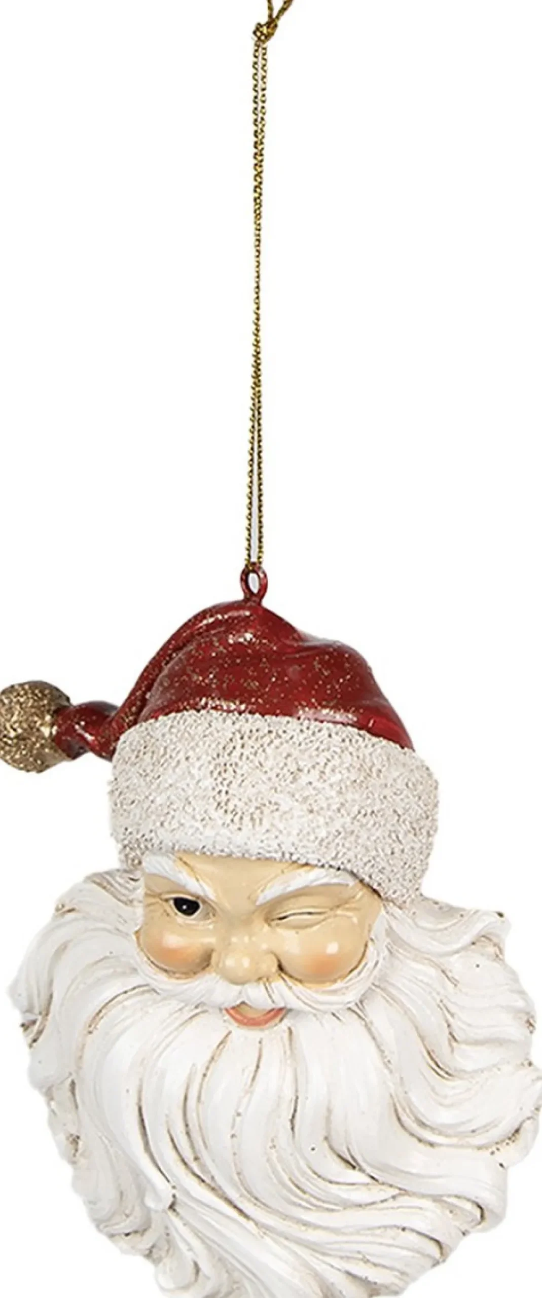 Clayre u0026 Eef Clayre & Eef Kersthanger Kerstman 8X5X12 Cm Wit Polyresin Kerstboomversiering Fashion