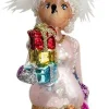 Clayre u0026 Eef Clayre & Eef Kersthanger Muis 7X7X17 Cm Roze Glas Kerstbal Kersversiering Kerstboomversiering Best Sale