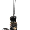 Clayre u0026 Eef Clayre & Eef Kersthanger Notenkraker 10 Cm Zwart Wit Kunststof Kerstbal Flash Sale