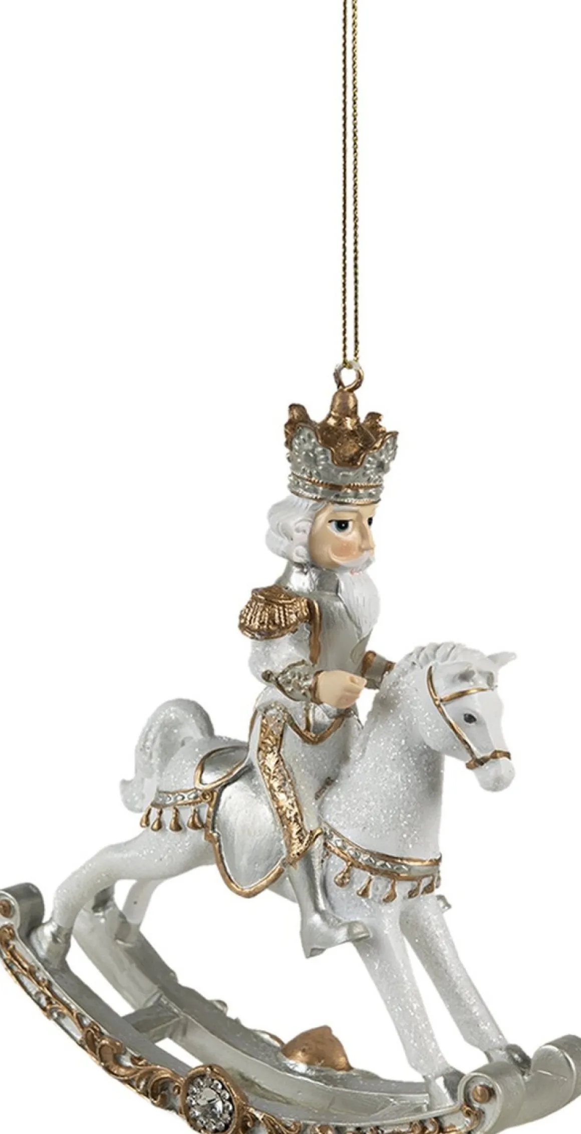 Clayre u0026 Eef Clayre & Eef Kersthanger Notenkraker 15 Cm Wit Kunststof Kerstbal Best Sale