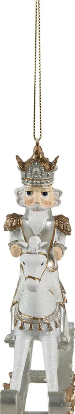 Clayre u0026 Eef Clayre & Eef Kersthanger Notenkraker 15 Cm Wit Kunststof Kerstbal Best Sale
