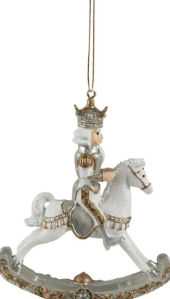 Clayre u0026 Eef Clayre & Eef Kersthanger Notenkraker 15 Cm Wit Kunststof Kerstbal Best Sale