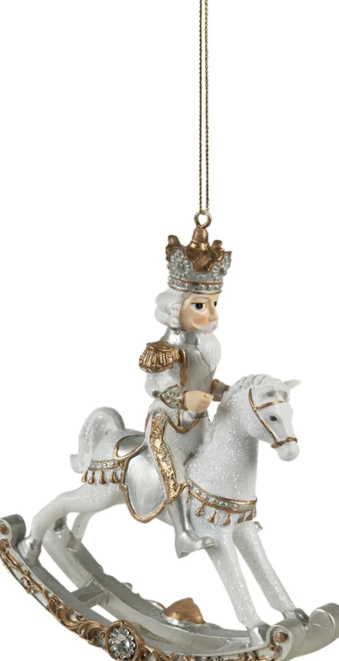 Clayre u0026 Eef Clayre & Eef Kersthanger Notenkraker 15 Cm Wit Kunststof Kerstbal Best Sale