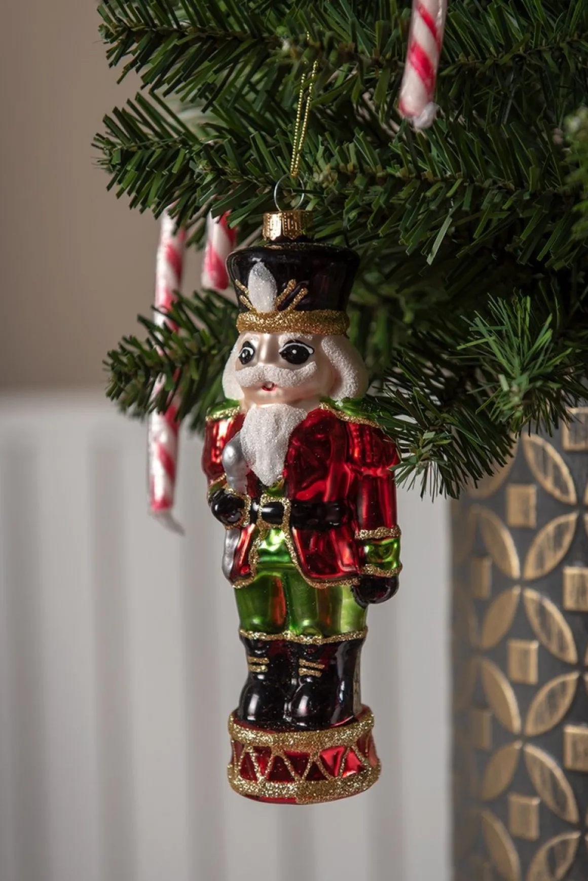 Clayre u0026 Eef Clayre & Eef Kersthanger Notenkraker 17 Cm Rood Groen Glas Kerstbal Online
