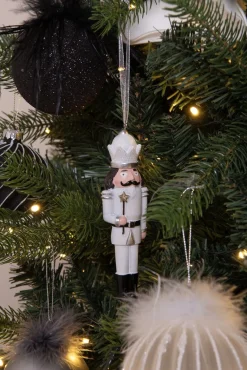 Clayre u0026 Eef Clayre & Eef Kersthanger Notenkraker 13 Cm Wit Kunststof Kerstbal New