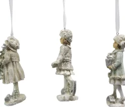 Clayre u0026 Eef Clayre & Eef Kersthanger Set Van 3 Kind 12 Cm Beige Groen Kunststof Kerstdecoratie Shop