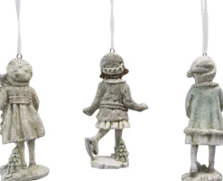 Clayre u0026 Eef Clayre & Eef Kersthanger Set Van 3 Kind 12 Cm Beige Groen Kunststof Kerstdecoratie Shop