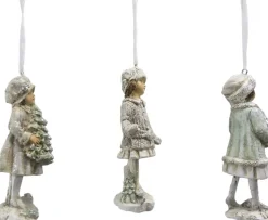 Clayre u0026 Eef Clayre & Eef Kersthanger Set Van 3 Kind 12 Cm Beige Groen Kunststof Kerstdecoratie Shop