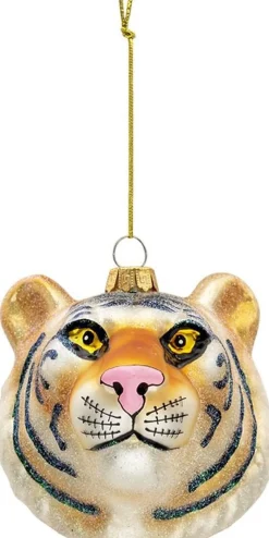 Clayre u0026 Eef Clayre & Eef Kersthanger Tijger 10X9X10 Cm Goudkleurig Glas Kerstbal Sale