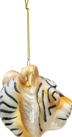 Clayre u0026 Eef Clayre & Eef Kersthanger Tijger 10X9X10 Cm Goudkleurig Glas Kerstbal Sale