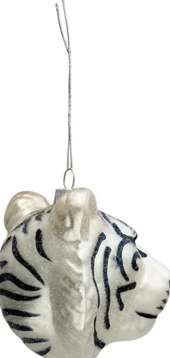 Clayre u0026 Eef Clayre & Eef Kersthanger Tijger 10X9X10 Cm Zilverkleurig Glas Kerstbal Best