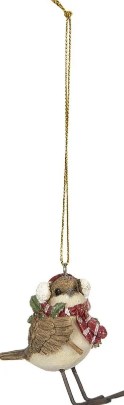 Clayre u0026 Eef Clayre & Eef Kersthanger 5X3X7 Cm Bruin Rood Kunststof Kerstbal Store