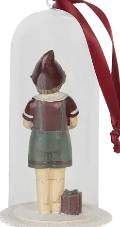 Clayre u0026 Eef Clayre & Eef Kersthanger 8X8X15 Cm Wit Groen Kunststof Glas Rond Kerstbal New