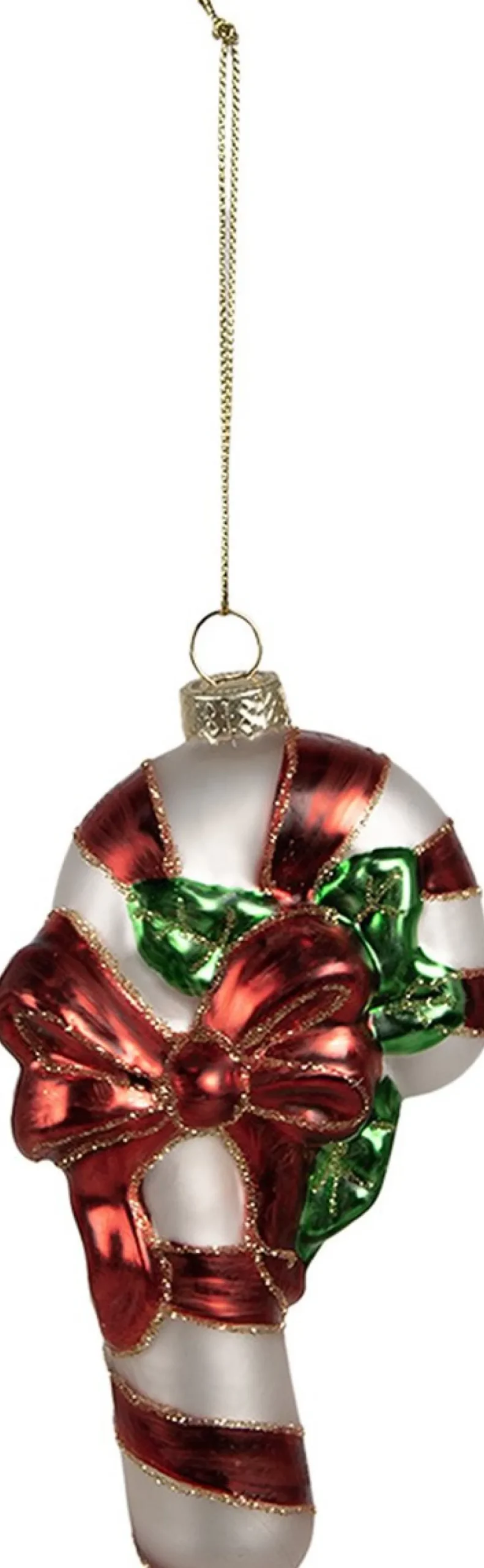 Clayre u0026 Eef Clayre & Eef Kersthanger Zuurstok 13 Cm Rood Wit Glas Kerstboomversiering Best Sale