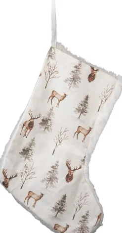 Clayre u0026 Eef Clayre & Eef Kerstsok 28 Cm Wit Synthetisch Hert Store